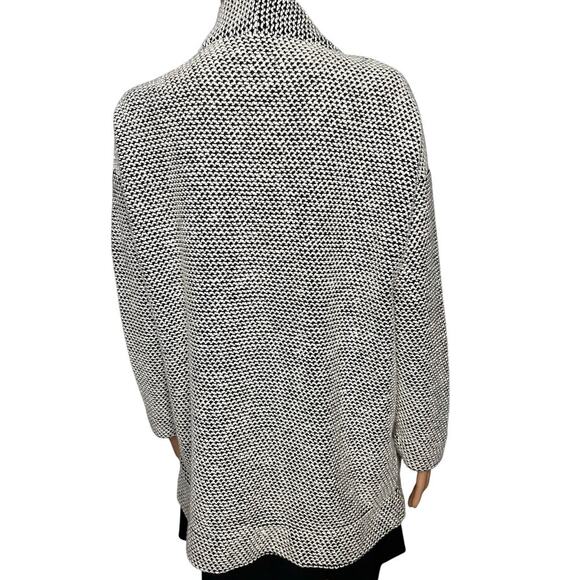 Marine Layer womens Birdseye Knit Cardigan size Small White/Black - Picture 4 of 9
